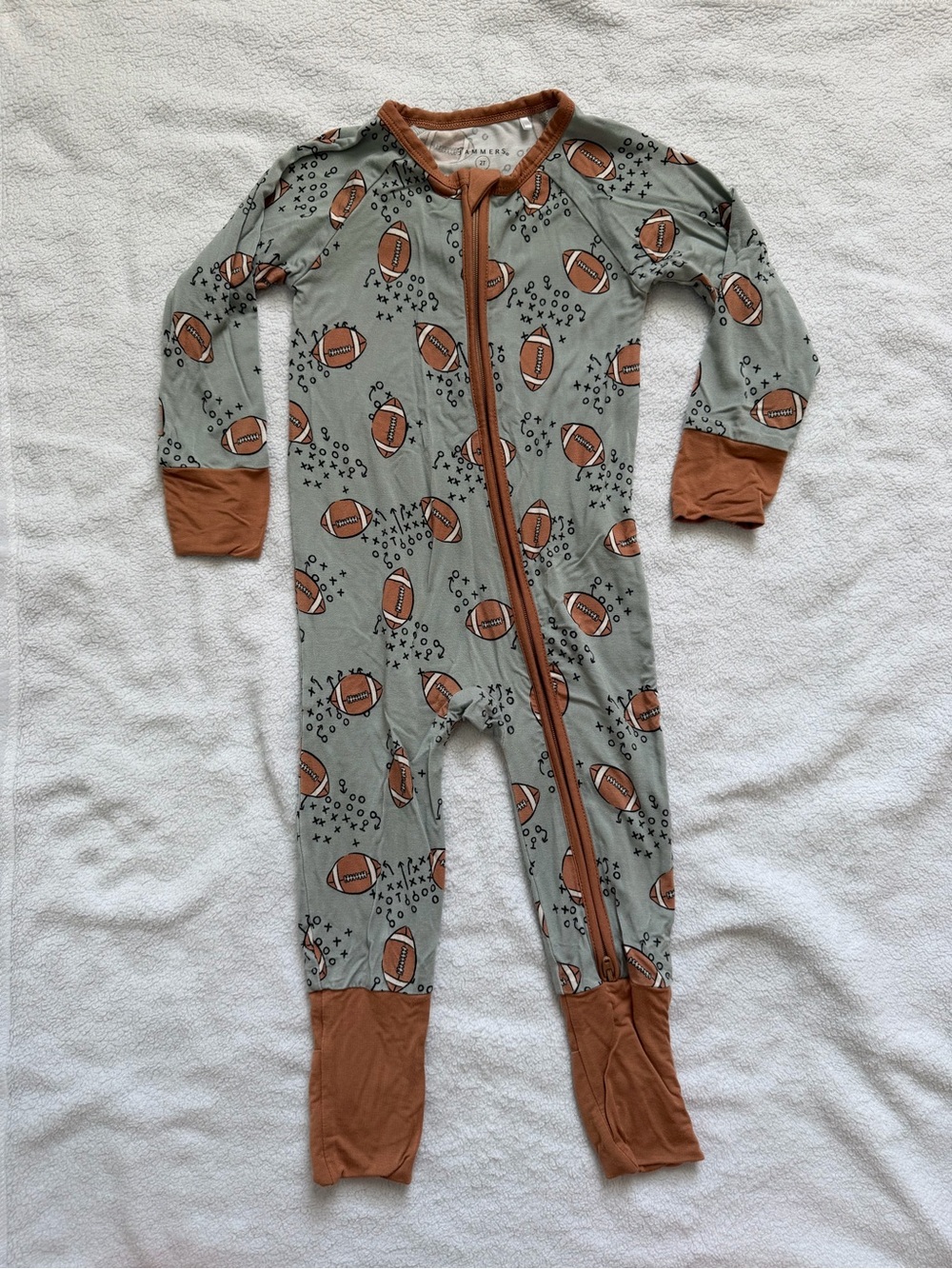 In My Jammers Green Football Zippy - 2T